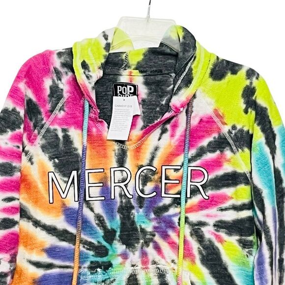 NEW Pop Surf Mercer Hoodie Beach Tie Dye Distressed Pullover Sweatshirt - Picture 4 of 15